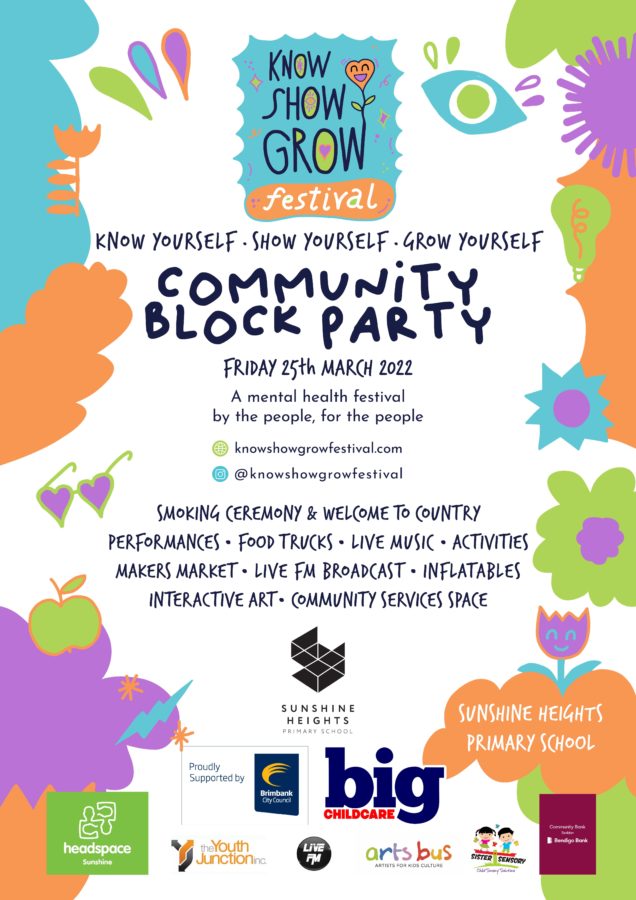 Know Show Grow Festival Community Block Party, 25 March 2022, Sunshine Heights Primary School