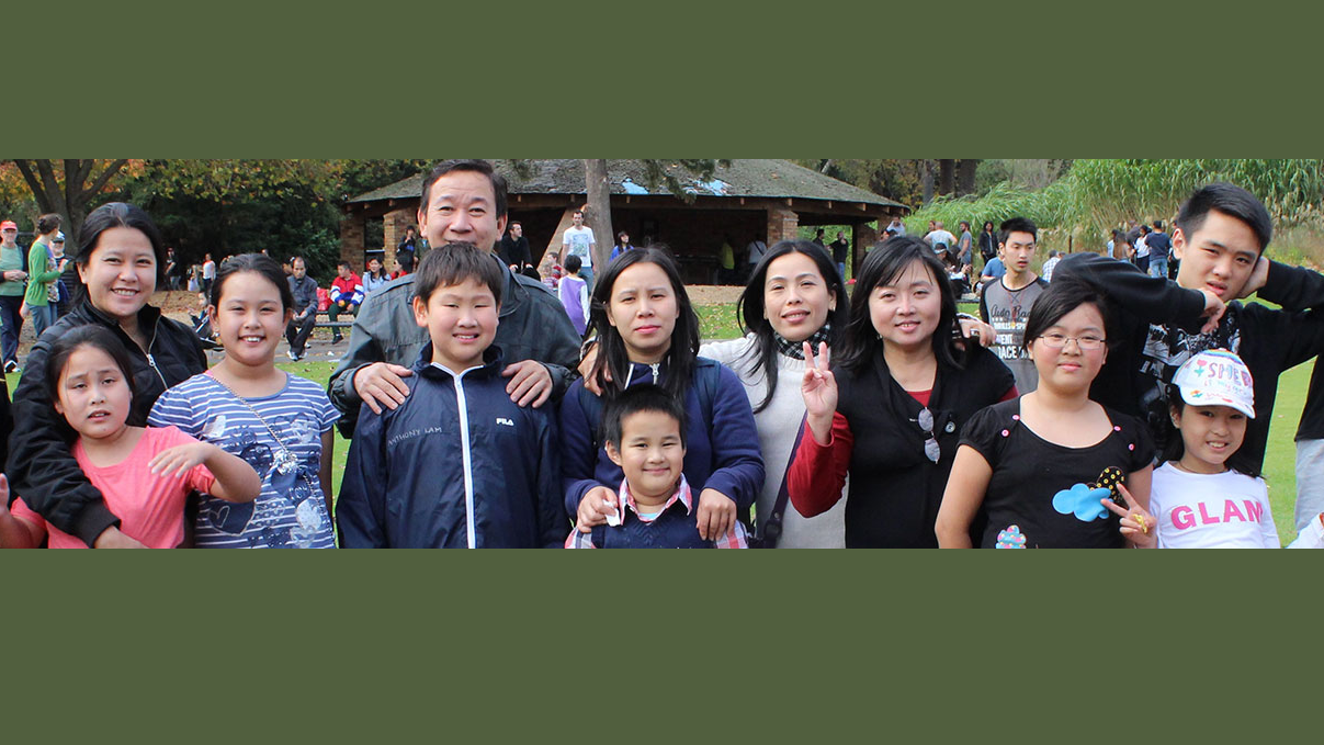 Vietnamese families together