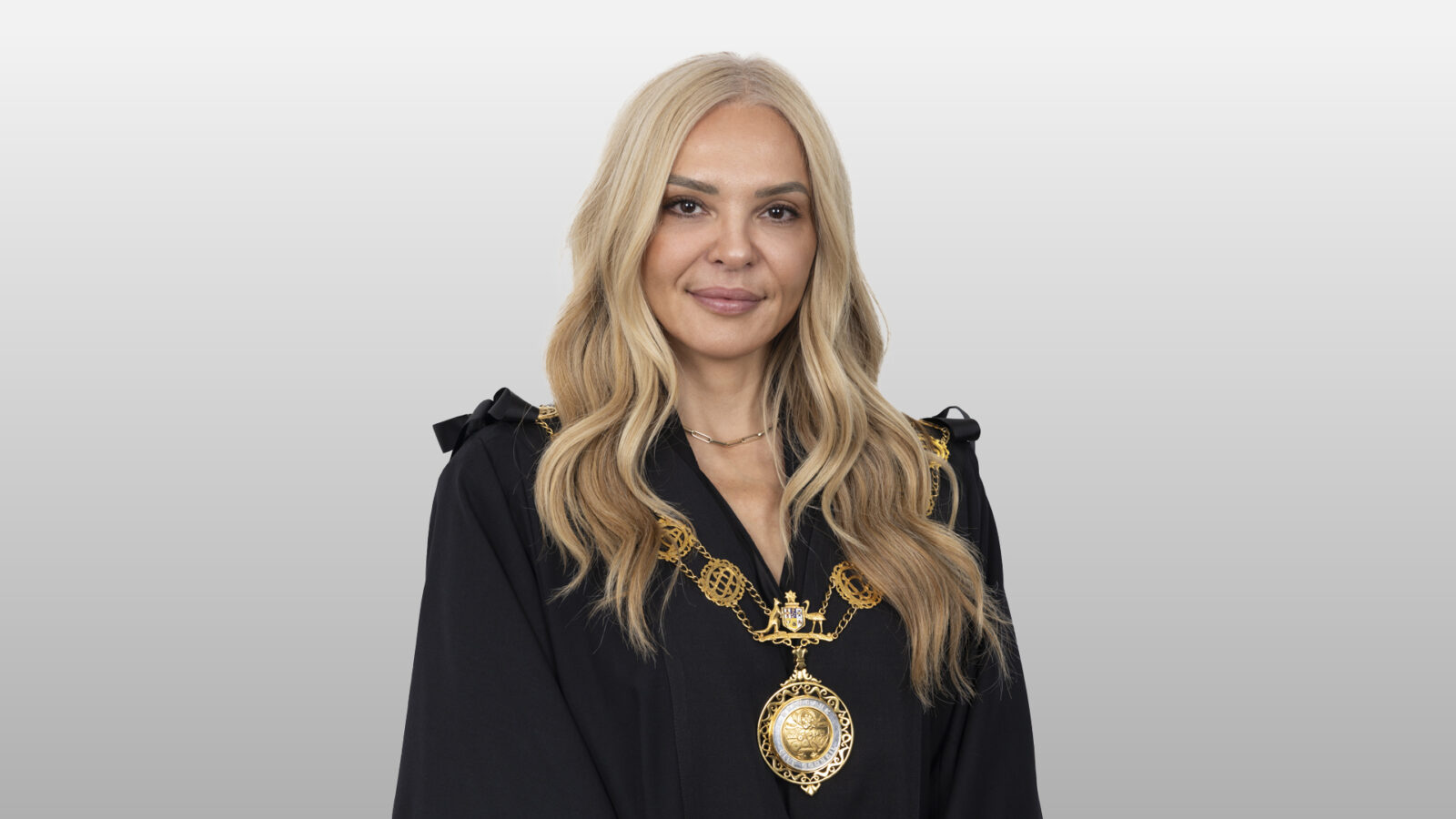 Newly elected Mayor of Brimbank Cr Ranka Rasic wearing the Mayoral Chain.