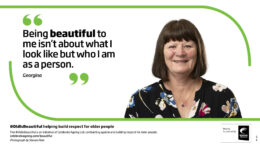 Images shows a portrait of a Brimbank Senior next to a discovery quote from the Celebrate Aging workshop on pilot 2024 #OldisBeautiful workshop.