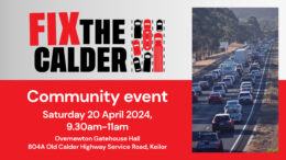 Fix the Calder community event on Saturday 20 April 2024 at 9.30am